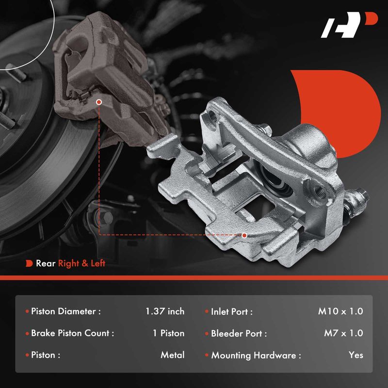 2x Rear Brake Caliper with Bracket for Nissan Maxima 2009-2018 Rear Left & Right