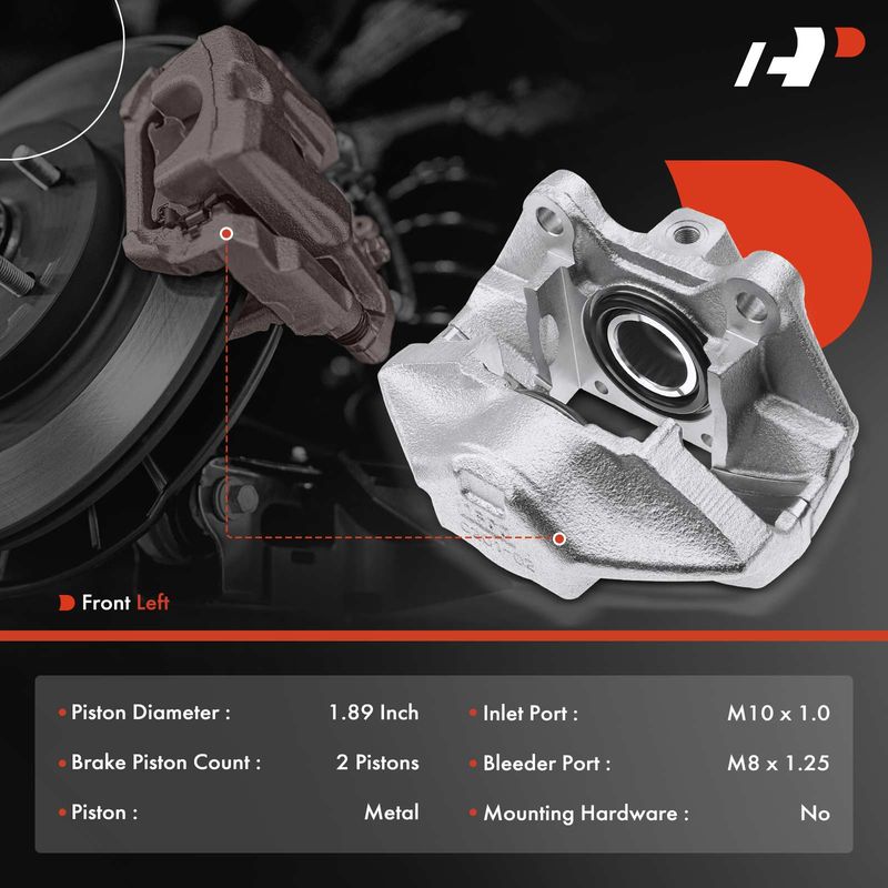Front Driver Brake Caliper for Porsche 911 1978-1983 H6 3.0L