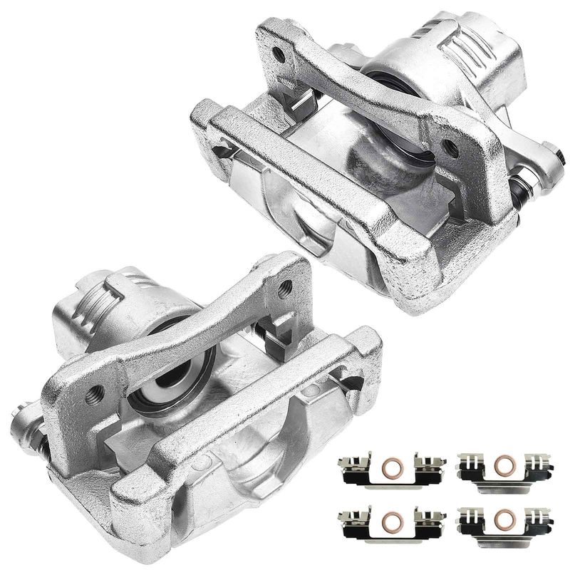 2x Rear Disc Brake Calipers with Bracket for Cadillac CTS 06-07 STS 2005-2011