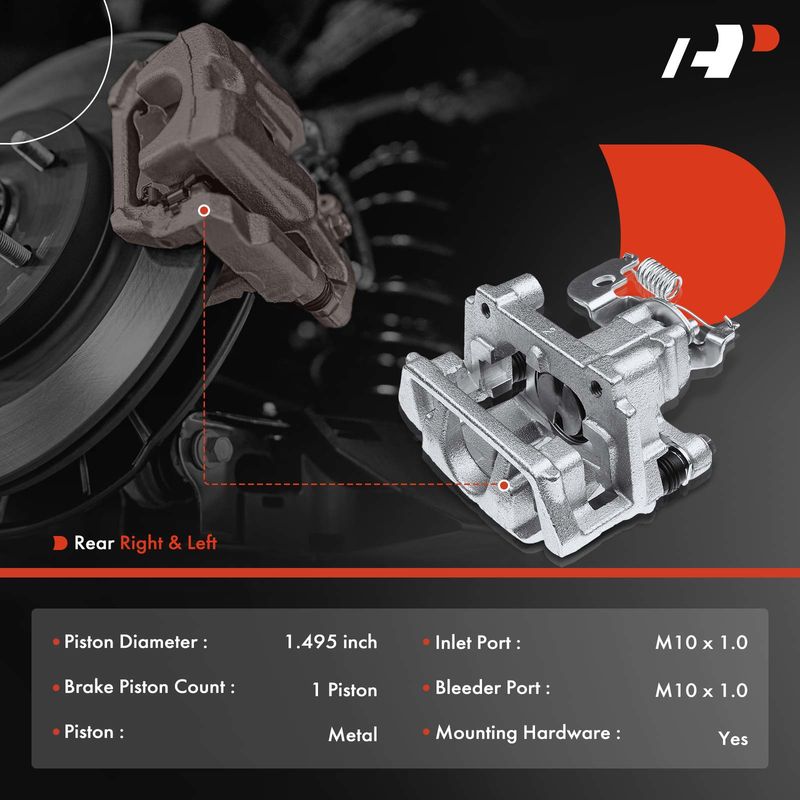 2x Rear Brake Caliper with Bracket for Jaguar X-Type 05-08