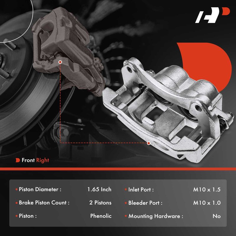 Front Passenger Brake Caliper with Bracket for Saturn Vue 02-03 Chevy Equinox
