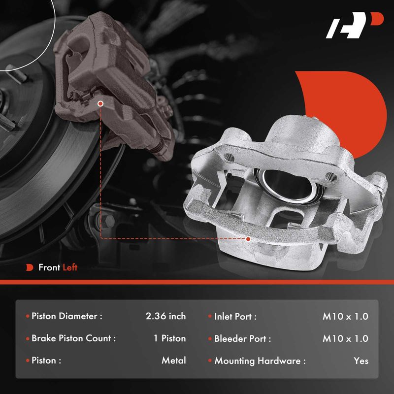 Front Driver Brake Caliper with Bracket for Nissan Pickup 1986-2004 D21 720