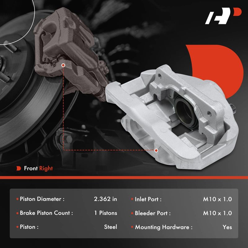 Front Passenger Disc Brake Caliper for BMW E60 F10 525i 528i 530i 2004-2007