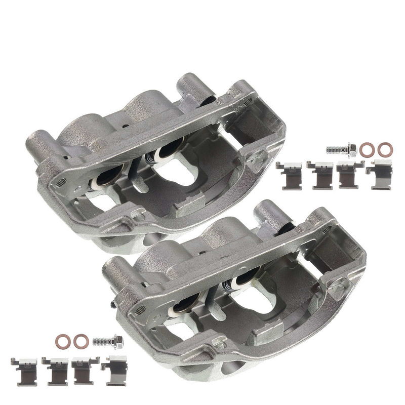 2x Front Brake Caliper with Bracket for Chevy Silverado 2500/3500 HD Sierra