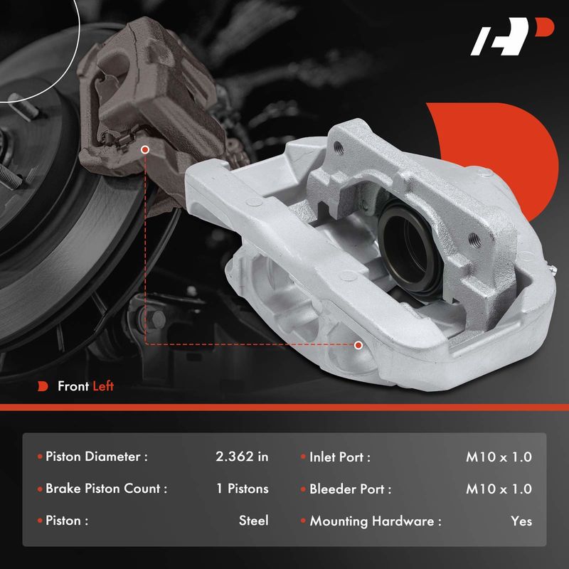 Front Driver Disc Brake Caliper for BMW E60 F10 525i 528i 530i 2004-2007