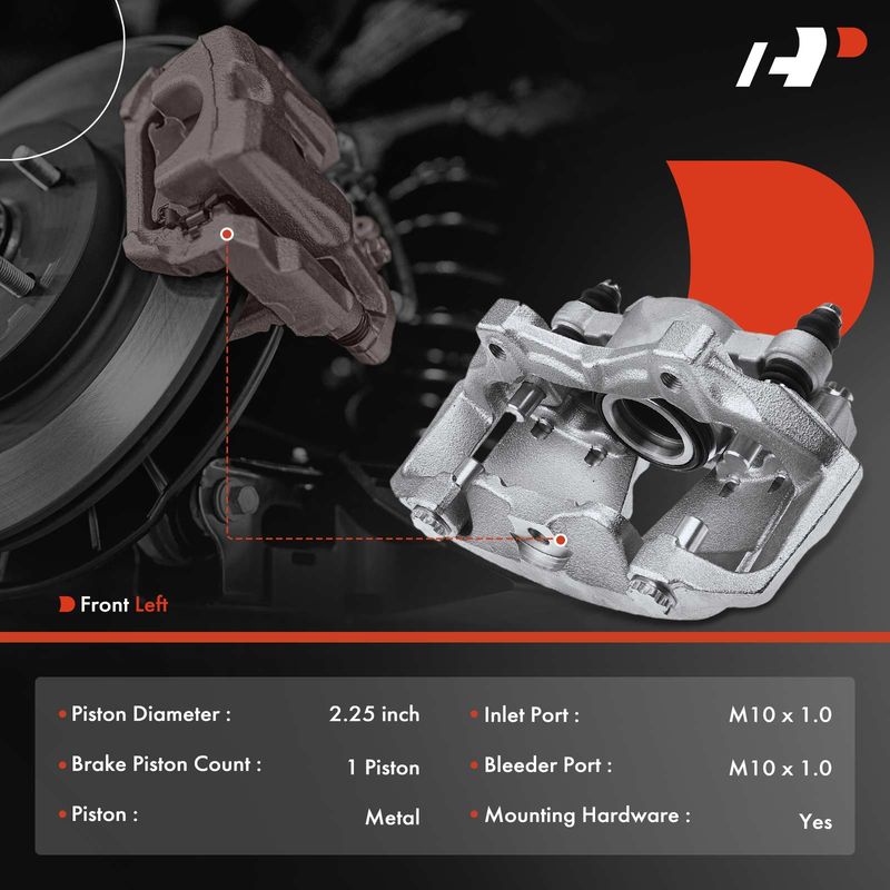 Front Driver Brake Caliper with Bracket for Audi A4 allroad Quattro A5 Quattro
