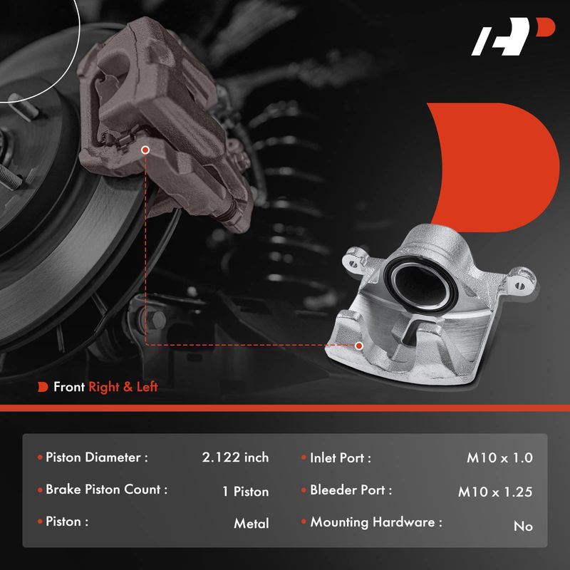2x Front Disc Brake Calipers for Honda Civic 1993-1995 Civic del Sol 1994-1997