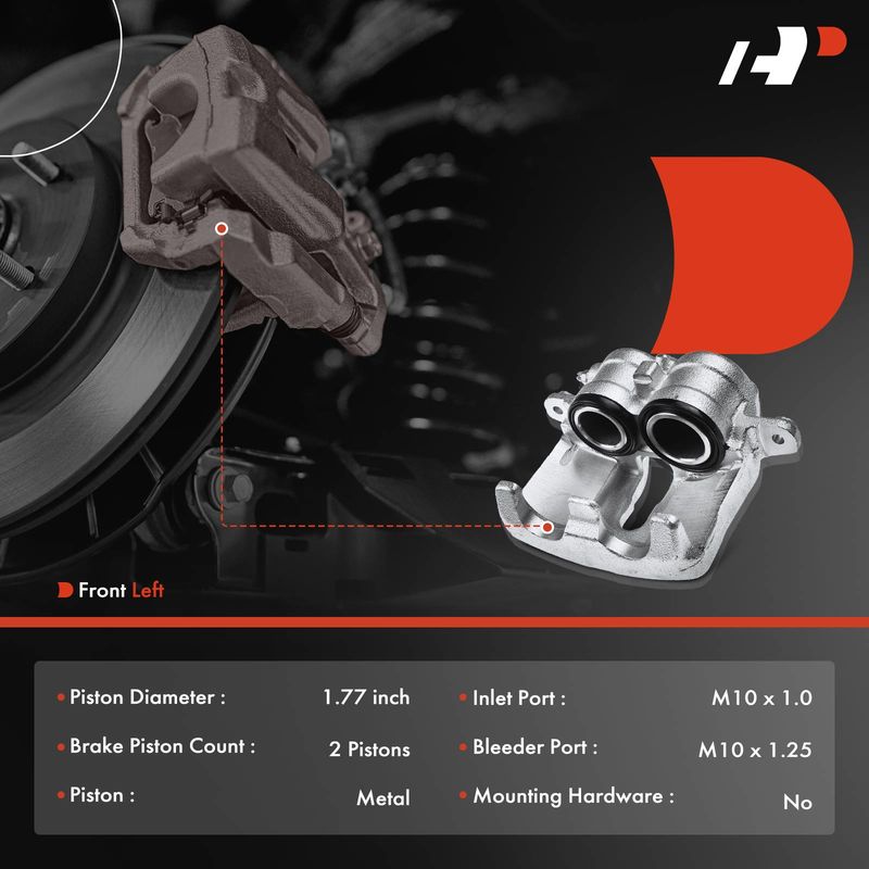 Front Driver Brake Caliper for Audi 5000 Quattro 1986-1988 200 V8 Quattro S4