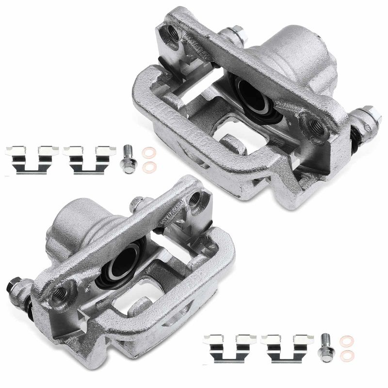 2x Rear Driver & Passenger Disc Brake Caliper with Bracket for Nissan Juke 11-17