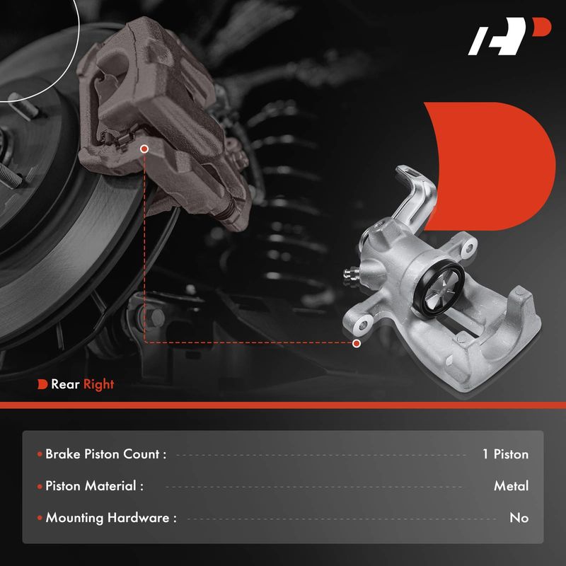 Rear Passenger Disc Brake Caliper without Bracket for Mini Cooper R55 R56 R57 R58