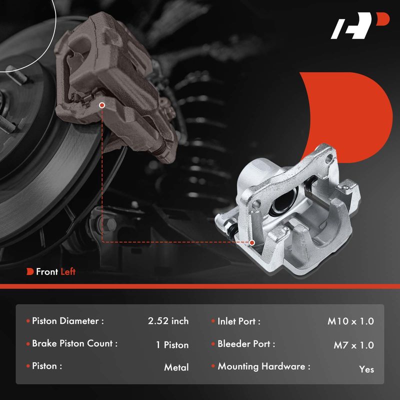 Front Driver Brake Caliper with Bracket for Pontiac Vibe 2009-2010 Toyota RAV4