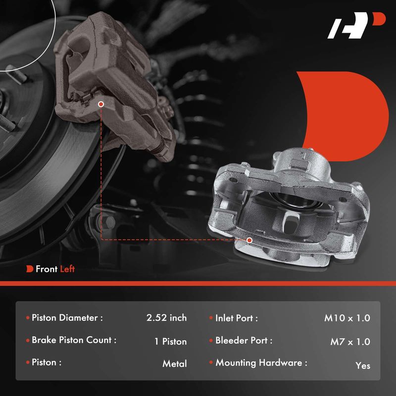 Front Driver Brake Caliper with Bracket for Toyota Prius V 12-17 RAV4 HS250h xB