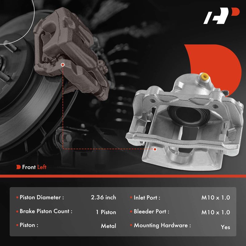 Front Driver Brake Caliper with Bracket for Mercedes-Benz C250 C300 W204 SLK250