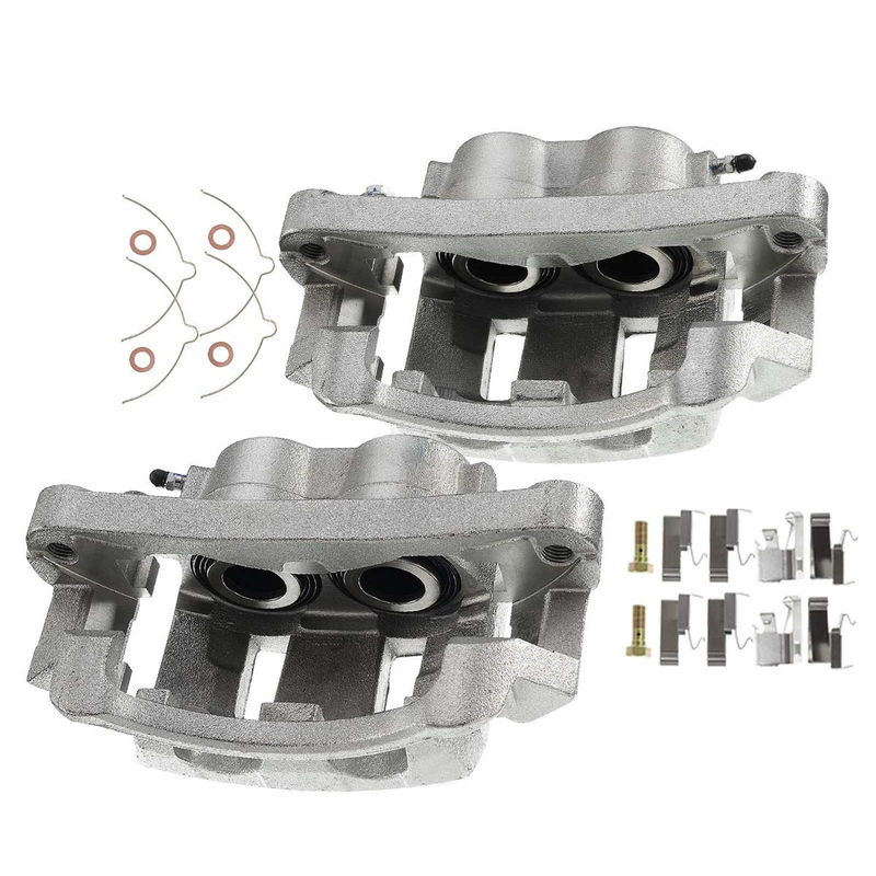 2x Front Brake Caliper with Bracket for Ford F-250 F-350 Super Duty 1999-2004