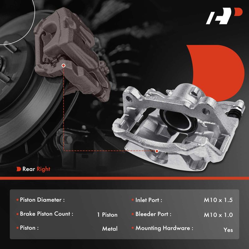 Front Driver Brake Caliper with Bracket for Volkswagen Golf 15-21 Jetta 19-21