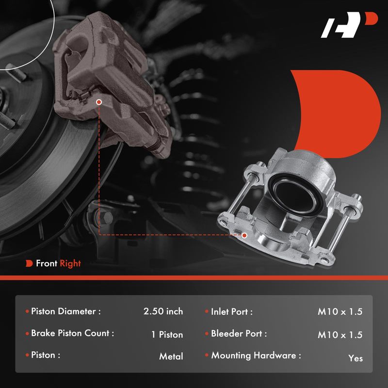 Front Passenger Brake Caliper for Chevy S10 Blazer GMC S15 Jimmy Sonoma Seville
