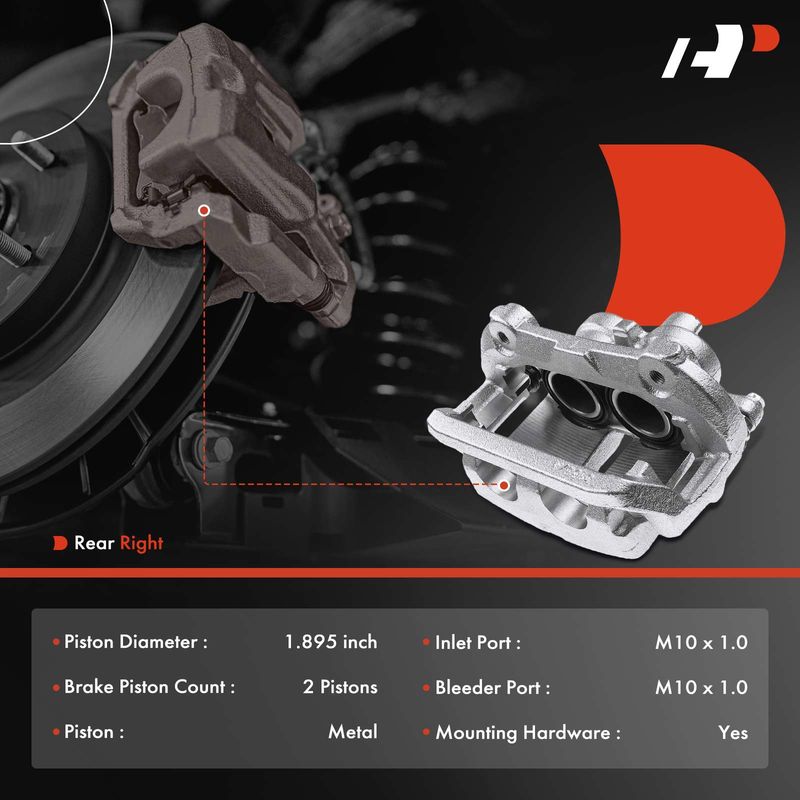 Front Passenger Brake Caliper with Bracket for Land Rover Range Rover HSE 06-09