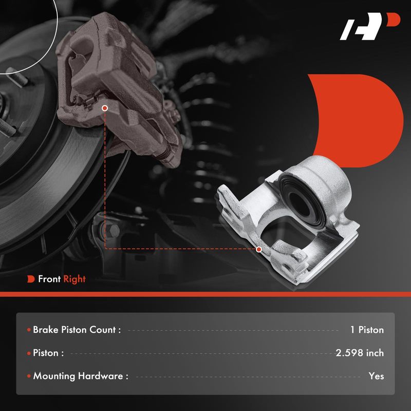 Front Passenger Brake Caliper for Mazda B2300 B3000 B4000 1994 Ford Explorer
