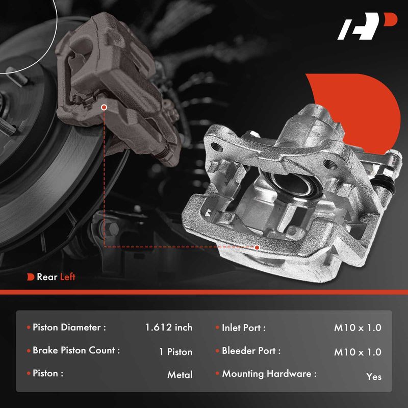 Rear Driver Brake Caliper with Bracket for Lexus RX350 RX450h 2010-2012 Toyota