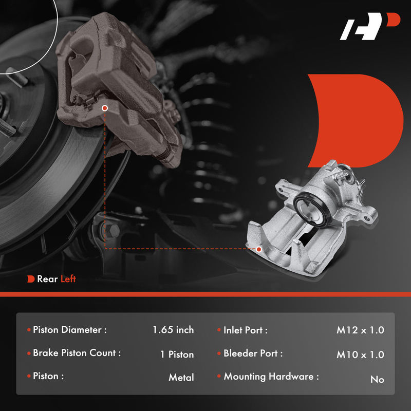 Rear Driver Brake Caliper for Audi A4 Quattro 2005-2006 A4 2005-2006 S4 04-09