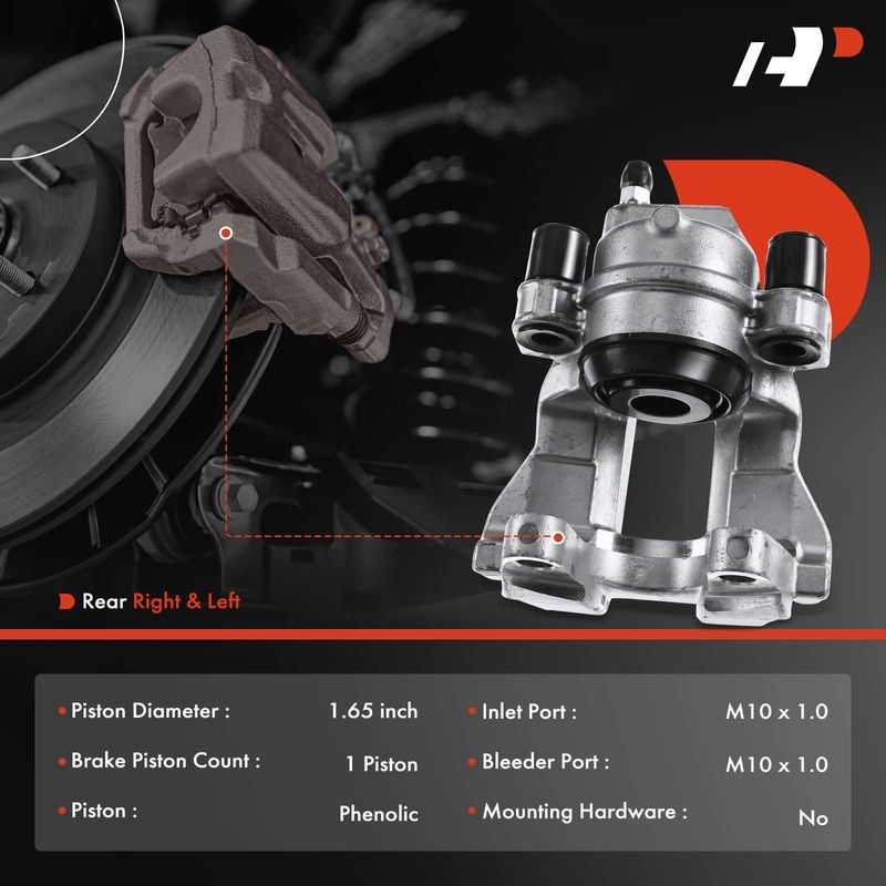 2x Rear Brake Caliper for Mercedes-Benz E320 E350 E500 W211 RWD only