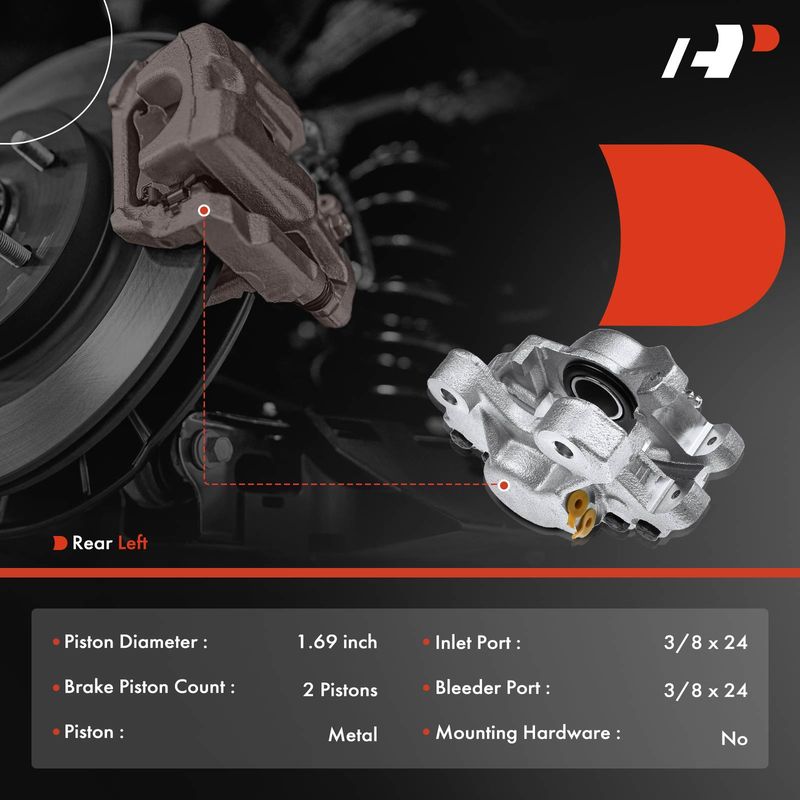 Rear Driver Brake Caliper for Jaguar XJ12 74-79 XJ6 74-87 XJS 76-94