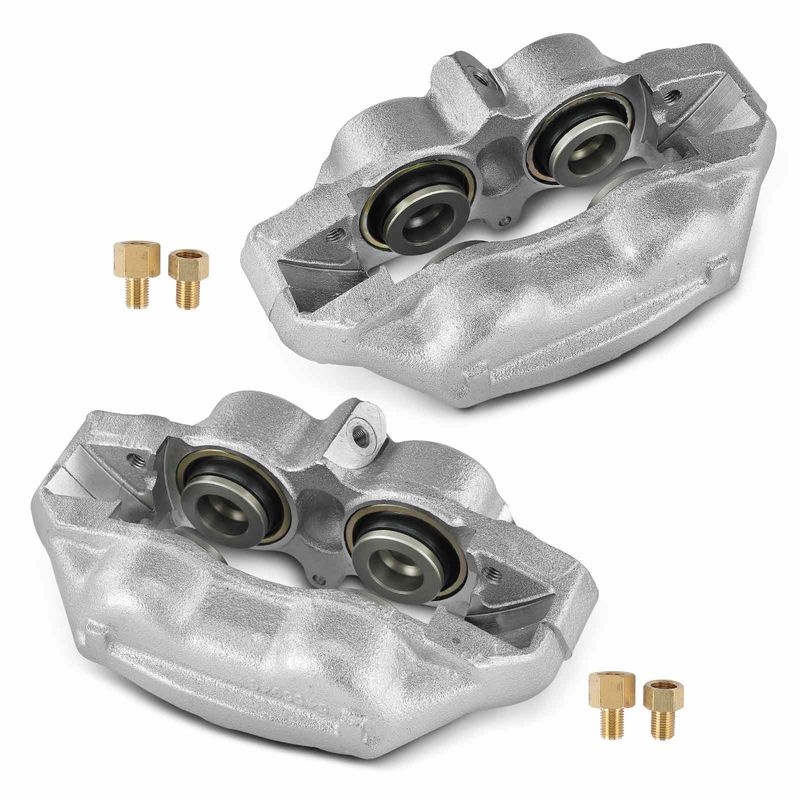 2x Front Driver & Passenger Brake Caliper for Chevy Chevelle 67-68 Buick Olds