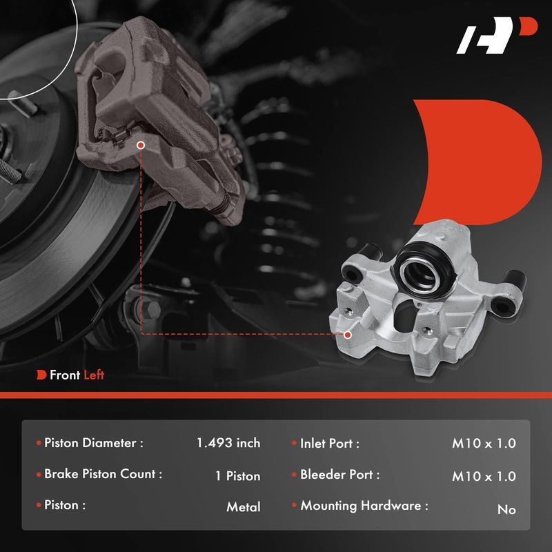 Rear Driver Brake Caliper for Mercedes-Benz C250 2012-2015 C300 11-12
