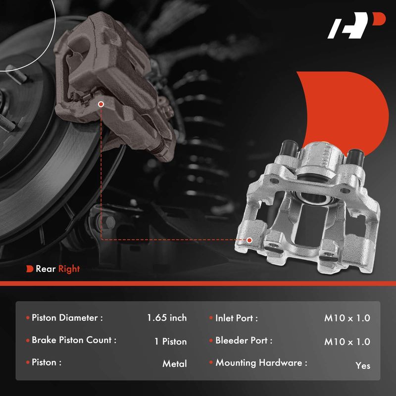 Rear Passenger Brake Caliper with Bracket for BMW F22 F23 F30 F31 2 3 4 Series