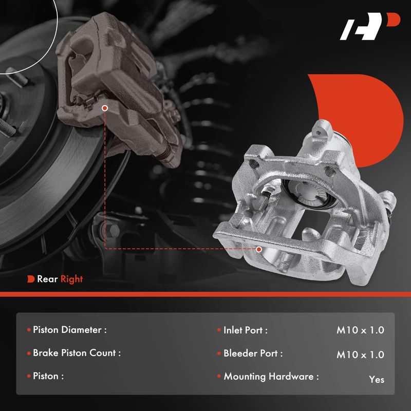 Rear Passenger Brake Caliper with Bracket for BMW F25 F26 X3 2011-2017 X4 15-18