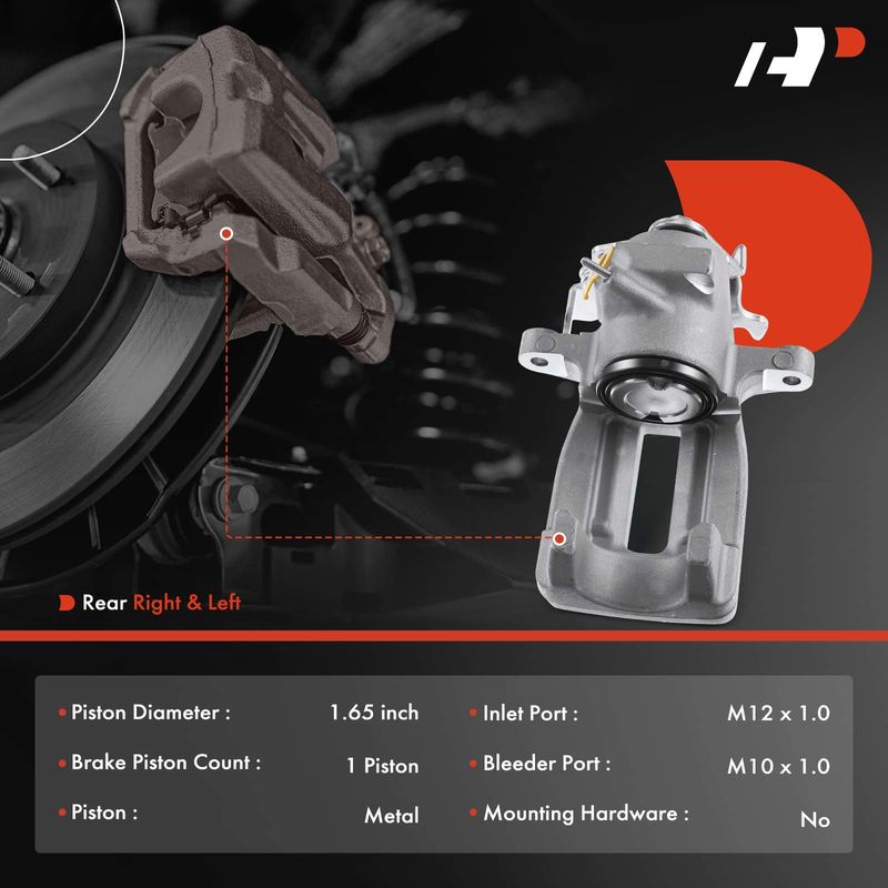 2x Rear Brake Caliper for Audi A6 Quattro S6 4B C5 Volkswagen VW Passat 3B2 3B3