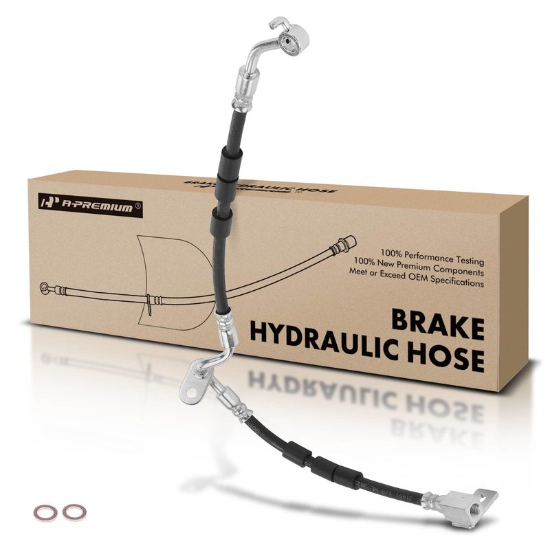 Front Driver Brake Hydraulic Hose for Ford Fusion Lincoln Mercury Mazda 6