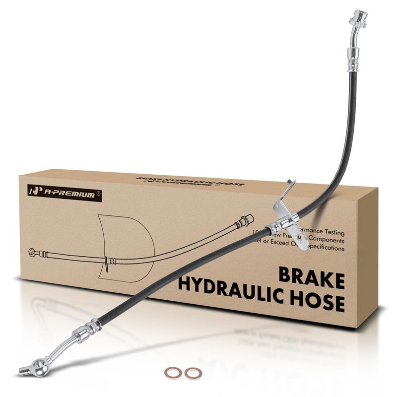 Front Driver Brake Hydraulic Hose for Hyundai Sonata 15-19 Kia Optima 17-20