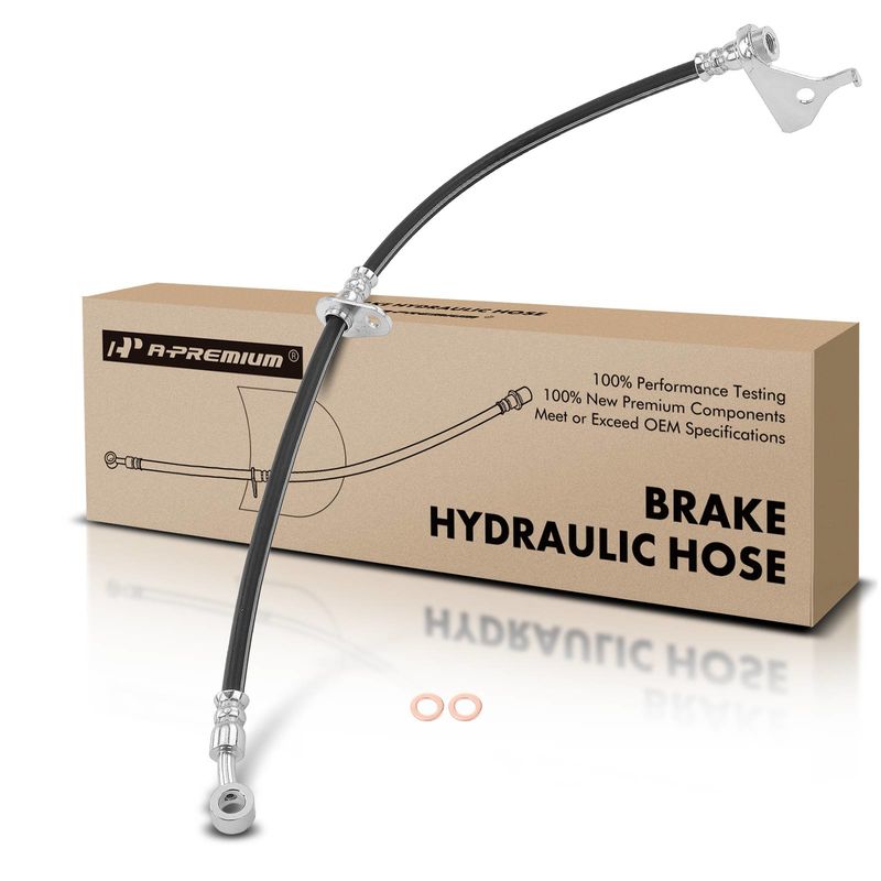 Front Driver Brake Hydraulic Hose for Honda CR-Z 2011-2015 Fit 2009-2014 L4 1.5L