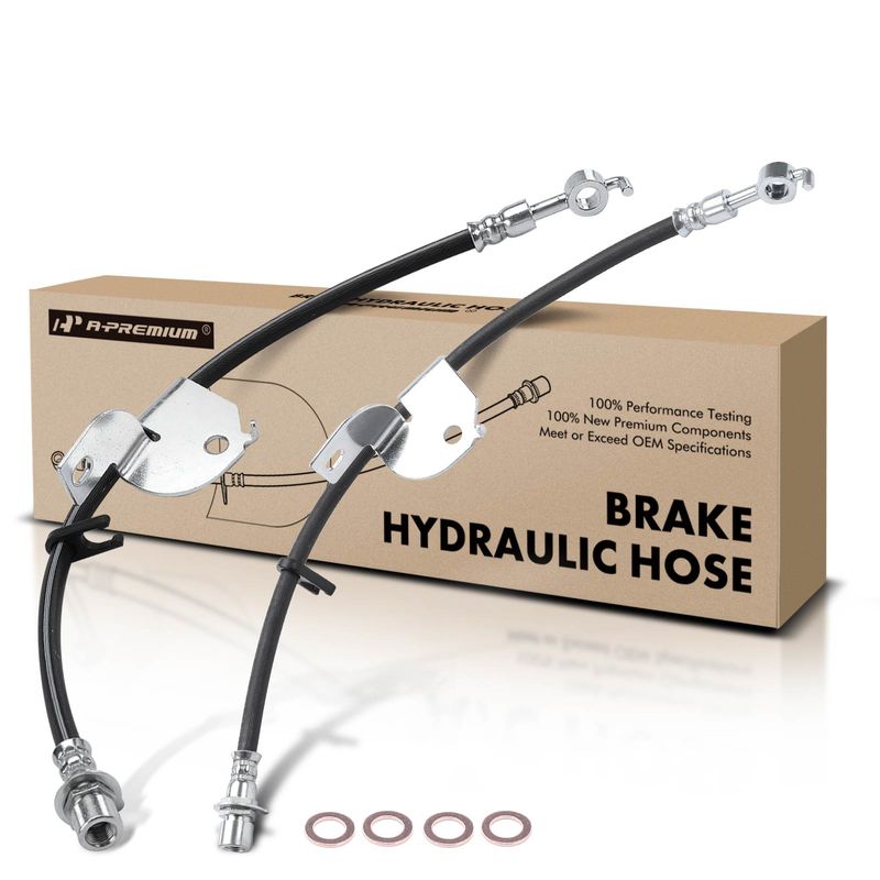 2Pcs Front Brake Hydraulic Hose for Ford F-150 2012 2013 2014