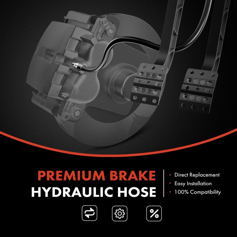 Front Driver Brake Hydraulic Hose for Chevy Colorado GMC Canyon Isuzu i-290 i-370