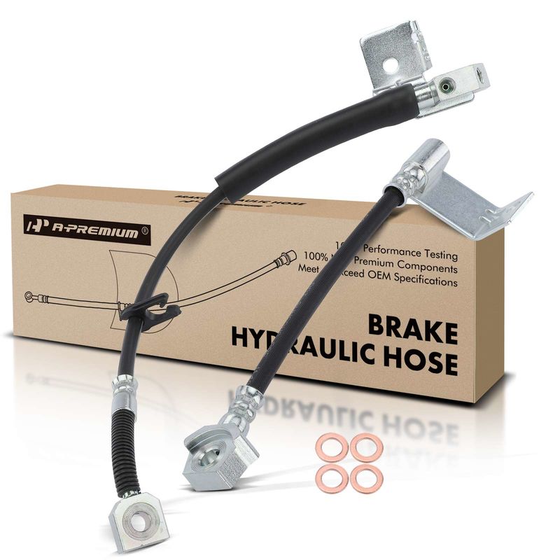 2Pcs Rear Outer Brake Hydraulic Hose for Ford F-250 Super Duty F-350 Super Duty