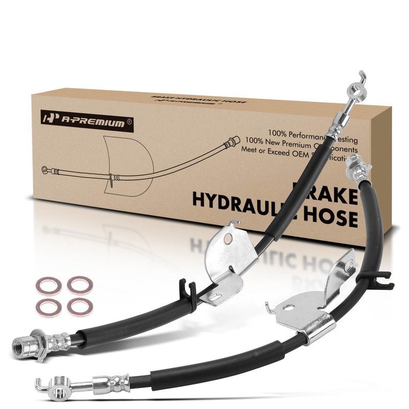 2Pcs Front Brake Hydraulic Hose for Ford F-150 2015 2016 2017 2018 2019