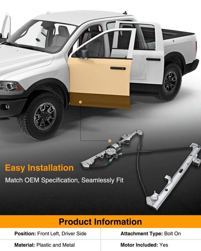 2x Front Power Window Motor & Regulator Assembly for Chevy Silverado 1500 GMC Sierra