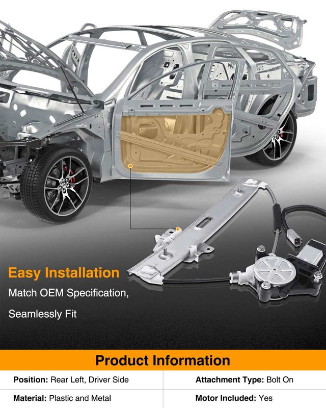 Rear Driver Power Window Motor & Regulator Assembly for Ford Escape Mariner Tribute
