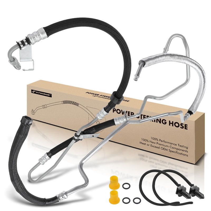2x Power Steering Pressure & Return Line Hose Assembly for Volvo XC90 2007-2014