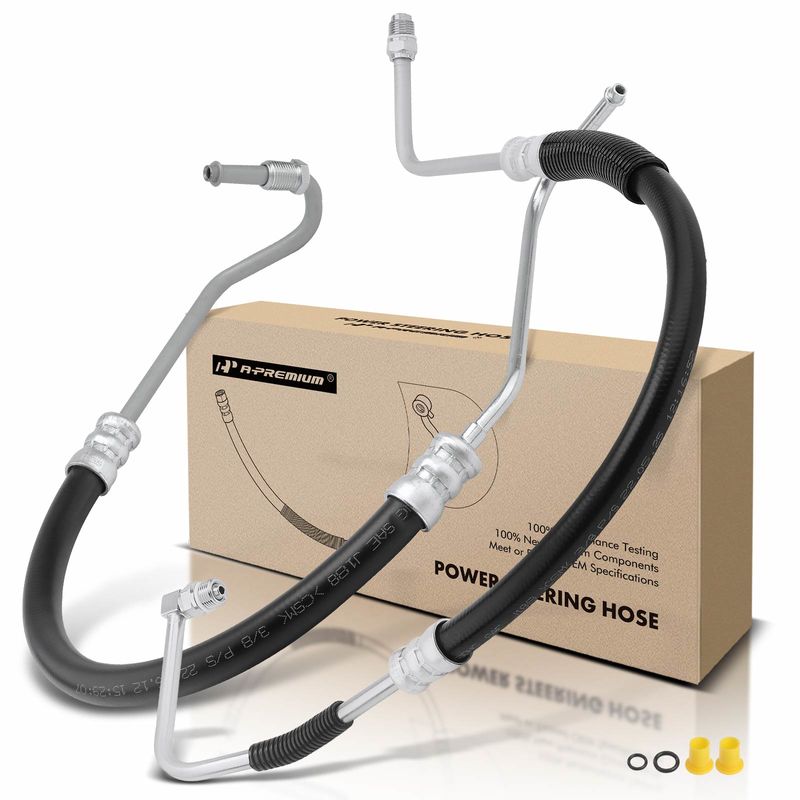 2x Power Steering Pressure Line Hose Assembly for Ford Excursion F250 Super Duty
