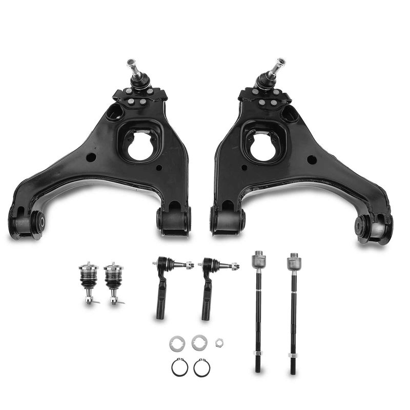 8x Front Control Arm with Ball Joint Tie Rod End for Chevrolet Silverado 1500