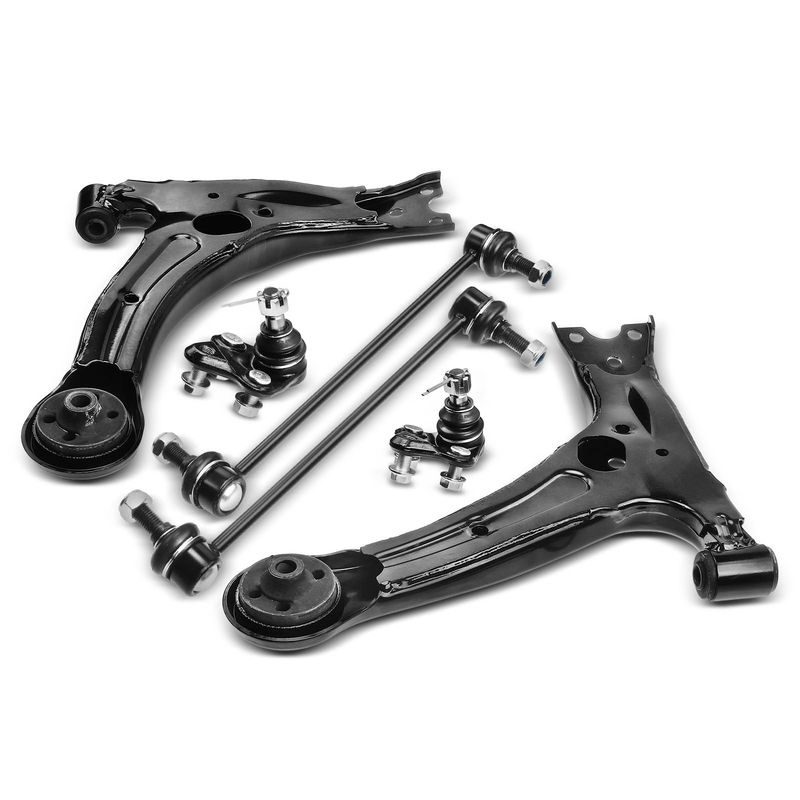 6x Front Control Arm with Ball Joint Sway Bar Link for Toyota Corolla 2003-2008