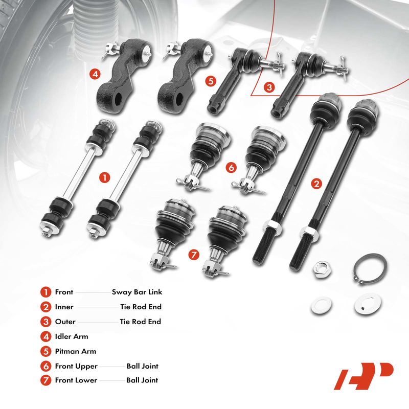 12x Front Sway Bar Link Tie Rod End Ball Joint for Chevy Silverado GMC Sierra