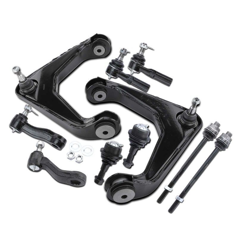 10x Front Control Arm with Ball Joint Tie Rod End for Chevy Silverado 1500 HD GMC