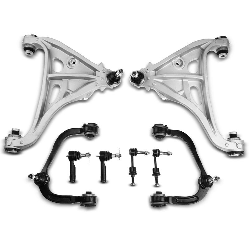 8x Front Control Arm & Ball Joint Sway Bar Link Tie Rod End for Ford F-150 04-05