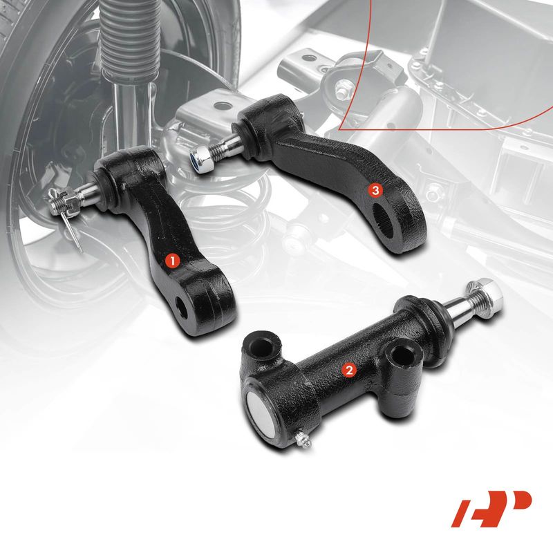 3x 3-Groove Pitman Arm Idler Arm & Bracket for Chevrolet Silverado 1500 HD GMC