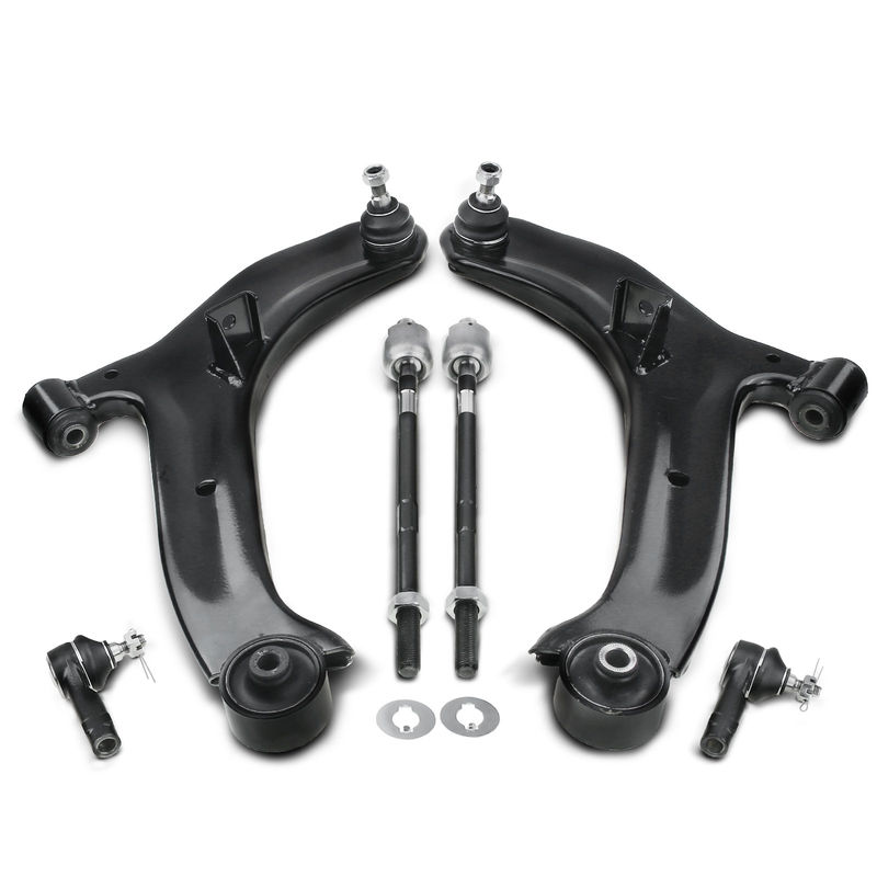 6x Front Lower Control Arm with Ball Joint & Tie Rod End for Hyundai Accent 00-05