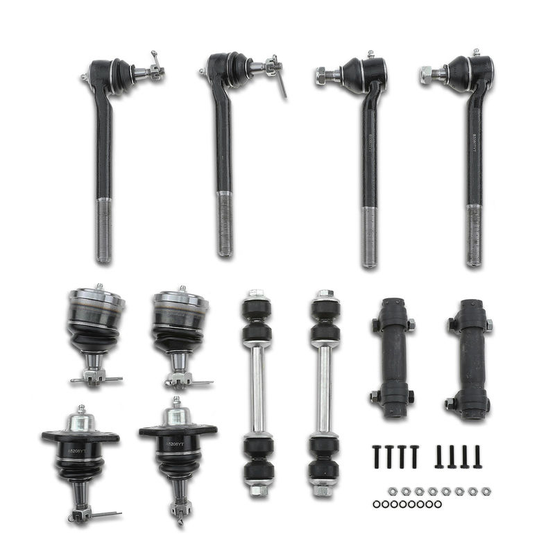 12x Front Bar Link Kit & Tie Rod End with Ball Joint for Chevy S10 Blazer GMC